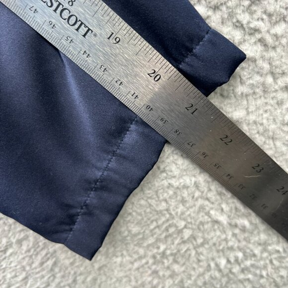 Vintage Victorias Secret Womens Pajama Top Medium Blue Button Front Gold Label - Picture 9 of 9